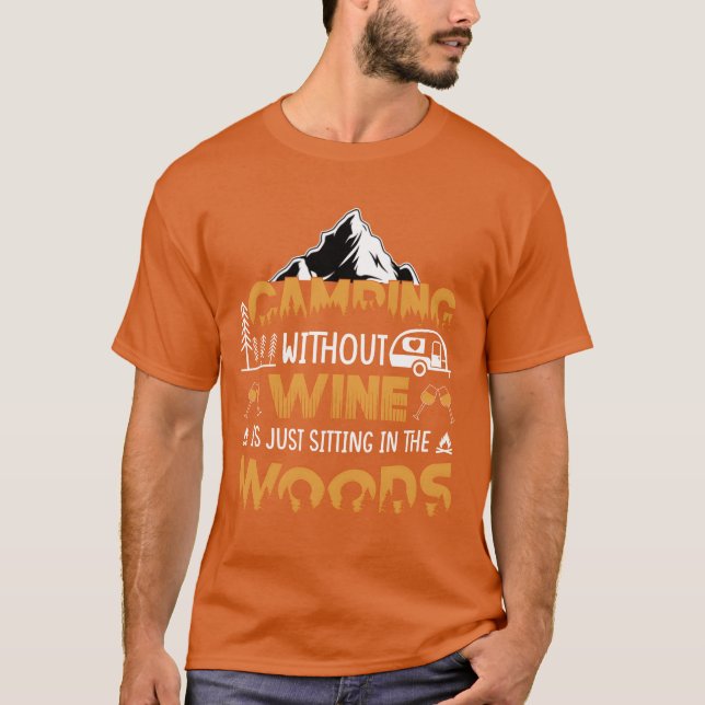 Camiseta Vintage Quote Camping Adventure vintage (Frente)