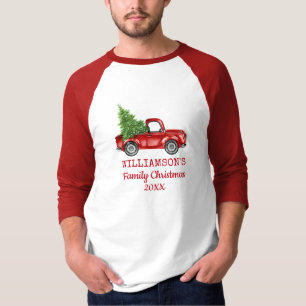 Camiseta Vintage R personalizado caminhão do Natal da