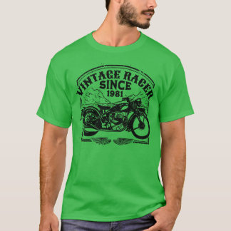 Camiseta Vintage Racer Desde 1981, Motorcyc