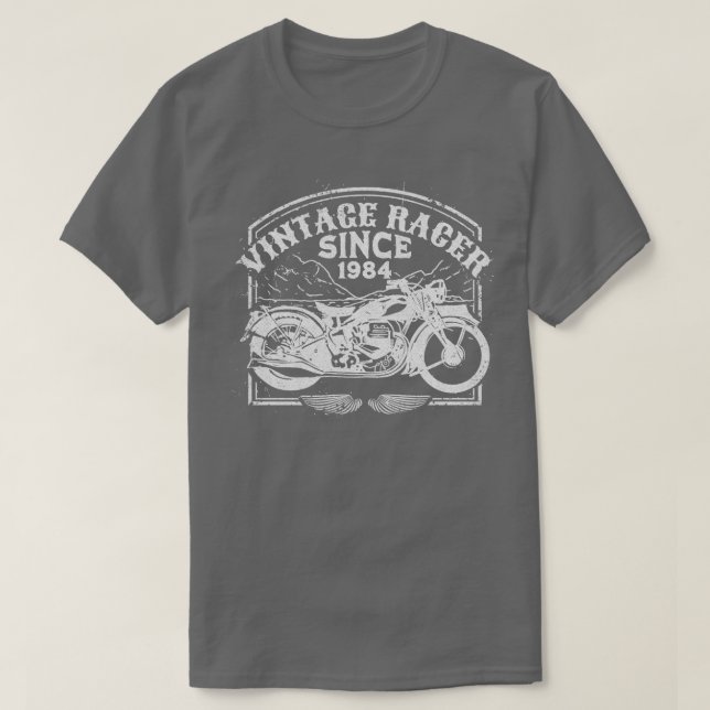 Camiseta Vintage Racer Desde 1984 (Frente do Design)
