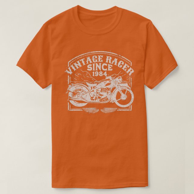 Camiseta Vintage Racer Desde 1984 (Frente do Design)