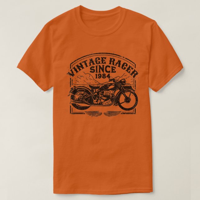 Camiseta Vintage Racer Desde 1984 (Frente do Design)