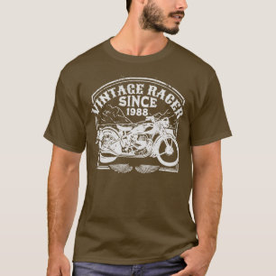 Camiseta Vintage Racer Desde 1988, Motorcyc Retro Motorbike