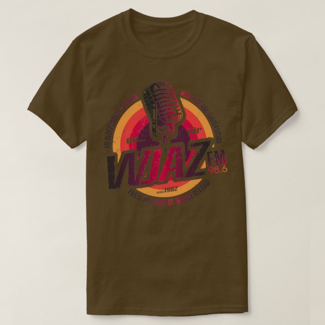 Camiseta Vintage Radio Design WJAZ (Frente do Design)