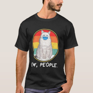 Camiseta Vintage Ragdoll Ew Pessoas Gato Vestindo Máscara
