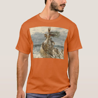 Camiseta Vintage Raiding Vikings Painting 1873