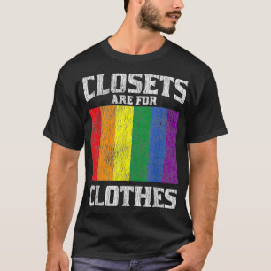 Camiseta Vintage Rainbow Flag Closets São Para O Orgulho De