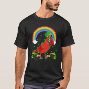 Camiseta Vintage Rainbow Norte Cardinal Bird Rua. Patrick