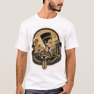 Camiseta Vintage Rainha Nefertiti do Egito Antigo