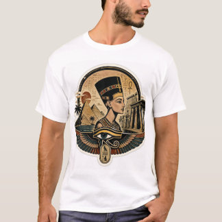 Camiseta Vintage Rainha Nefertiti do Egito Antigo 