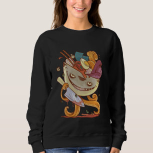 Camiseta Vintage Ramen Noodle Monster Kaiju Noodle Japonês