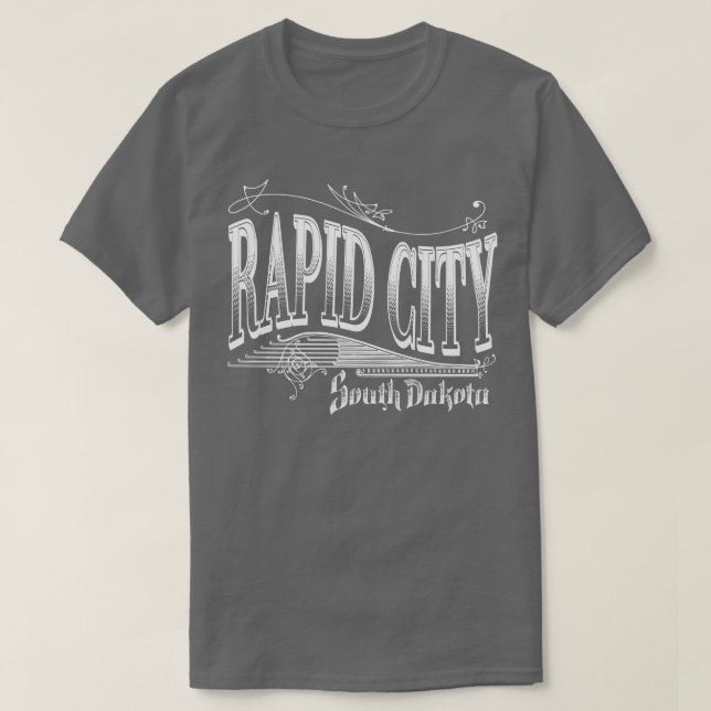 Camiseta Vintage Rapid City SD (Frente do Design)