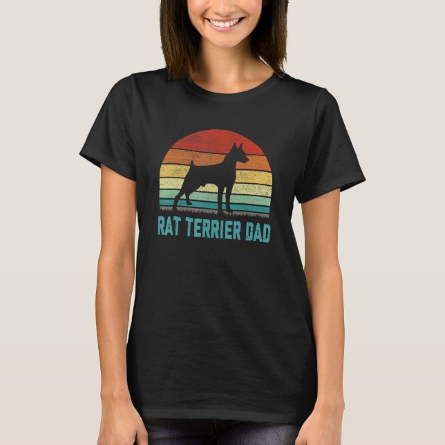 Camiseta Vintage Rat Terrier Pai og (Frente)