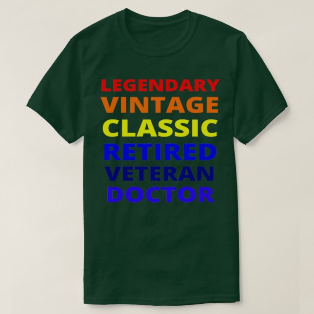 Camiseta Vintage Recansado Médico Veterano 1 (Frente do Design)