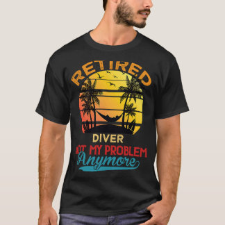 Camiseta Vintage Recansado, mergulhador Não é mais meu prob