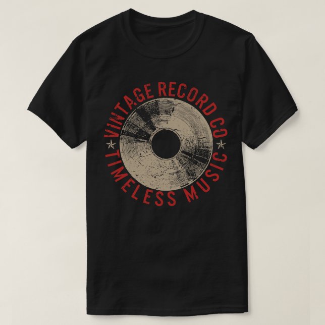 Camiseta Vintage Record Co (Frente do Design)