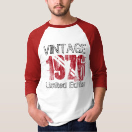 Camiseta Vintage Red 1976 Limited Edition aniversário de 40