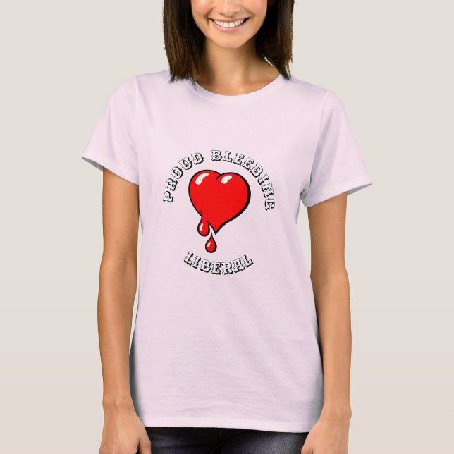 Camiseta Vintage Red Bleeding Heart Pop Art (Frente)