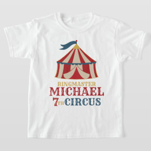 Camiseta Vintage Red Tent Circus Carnival Aniversário