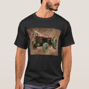 Camiseta Vintage Red Trator Rustic Barn Shed