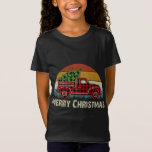 Camiseta Vintage Red Truck Buffalo Xadrez Com Feliz Christm<br><div class="desc">Vintage Red Truck Buffalo Xadrez Com Feliz Árvore De Natal</div>