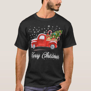 Camiseta Vintage Red Truck Christmas Tree Xmas female form 
