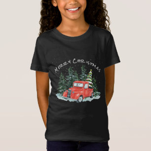 Camiseta Vintage Red Truck Natal Fazenda Decor Pajama