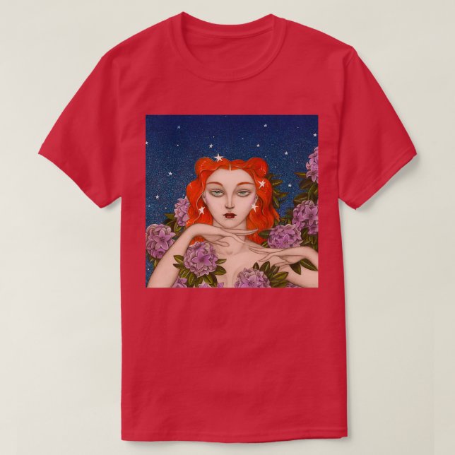 Camiseta Vintage Redhead Starry Night (Frente do Design)