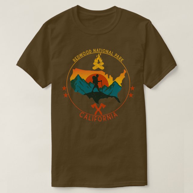 Camiseta Vintage Redwood National Park Califórnia 22 (Frente do Design)