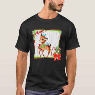 Camiseta Vintage Reindeer Design de Natal