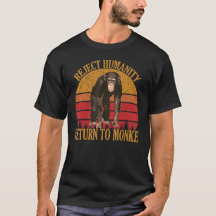 Camiseta Vintage Rejeita Humanidade Retorno A Monke