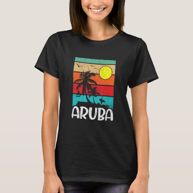 Camiseta Vintage Relaxando Aruba Tropical Sandy S (Frente)