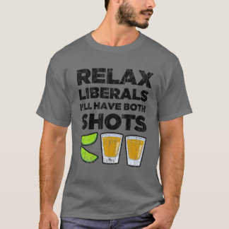 Camiseta Vintage Relaxe Liberais Eu vou Engraçada Vacinação