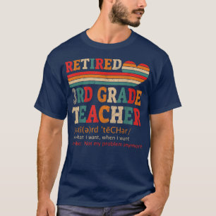 Camiseta Vintage Retir Definição de Professores do 3º Grau