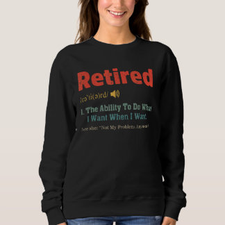 Camiseta Vintage Retirement Gag de Definição Aposentada