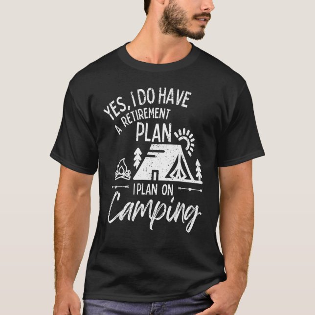 Camiseta Vintage Retirement Plan Camping Funny Retirement (Frente)