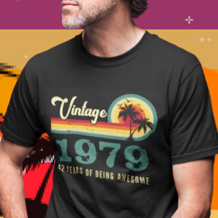 Camiseta Vintage Reto Distresse Aniversário - Ano Personali