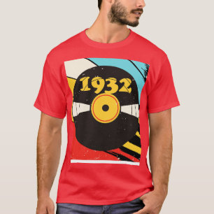 Camiseta Vintage Retro 1932 Birthday Shirt Vinyl Music