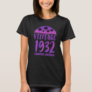 Camiseta Vintage Retro 1932 T Shirts Limited Edition 90 B