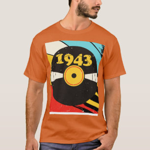 Camiseta Vintage Retro 1943 Birthday Shirt Vinyl Music