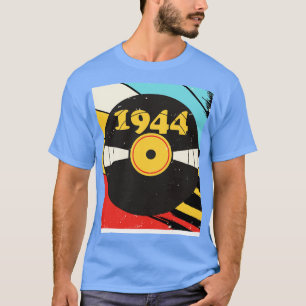 Camiseta Vintage Retro 1944 Birthday Shirt Vinyl Music