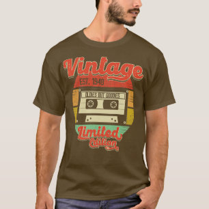 Camiseta Vintage Retro 1948 Cassette Tape Oldies Mas Goodie