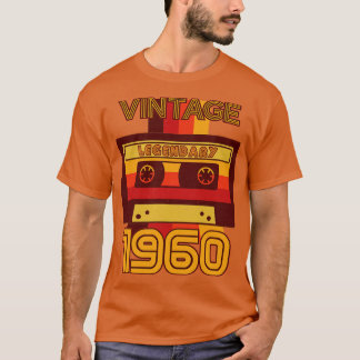 Camiseta Vintage Retro 1960 Legendary Cassette Tape