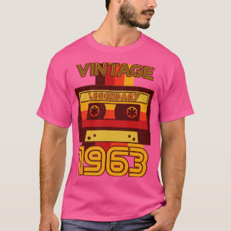 Camiseta Vintage Retro 1963 Legendary Cassette Tape