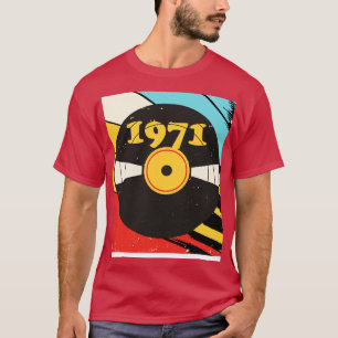Camiseta Vintage Retro 1971 Birthday Shirt Vinyl Music