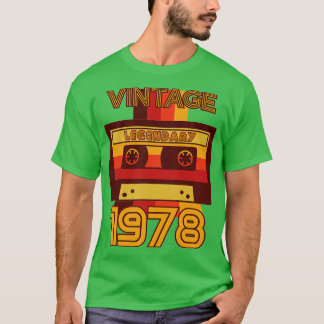 Camiseta Vintage Retro 1978 Legendary Cassette Tape