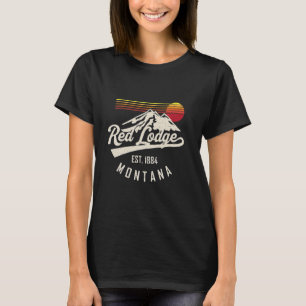 Camiseta Vintage Retro 1980s Sun E Mountain Red Lodge Mon