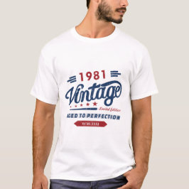 Camiseta Vintage Retro 1981 Edição Limitada Presente de Ani