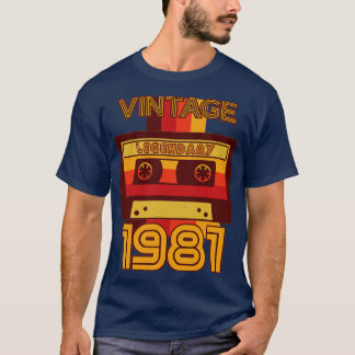 Camiseta Vintage Retro 1981 Legendary Cassette Tape