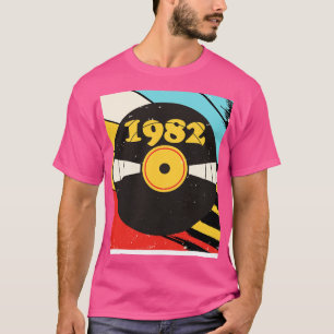Camiseta Vintage Retro 1982 Birthday Shirt Vinyl Music